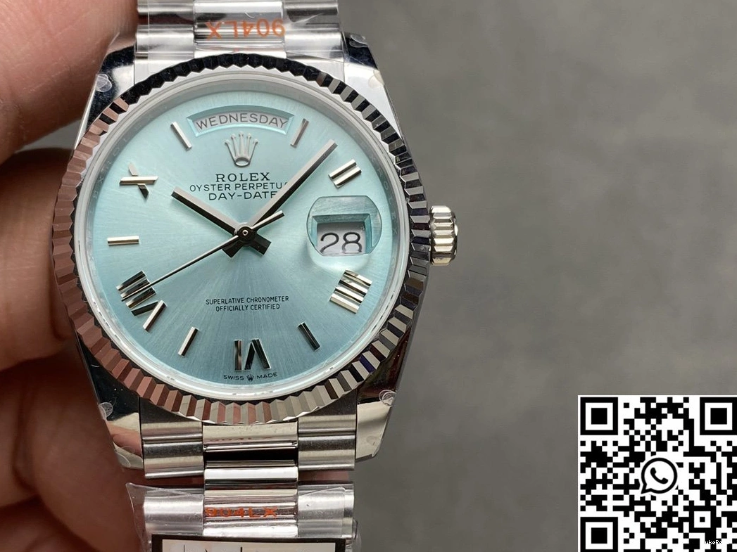 Steel Tungsten White Rolex M128236-0018 36mm Dial v5 Date Day QF Factory 1226